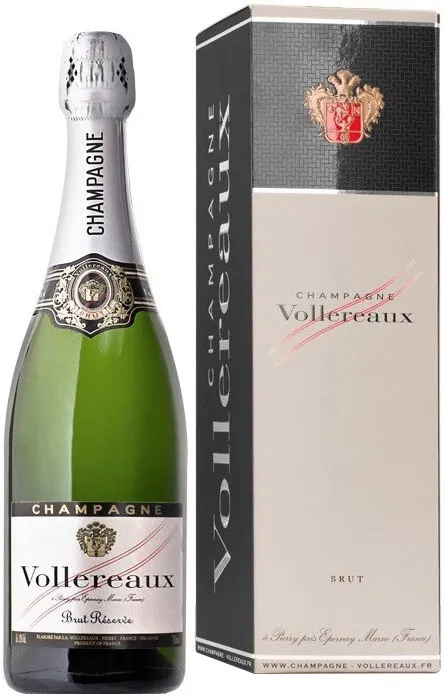 VinoCape Шампанское Vollereaux, Brut Reserve, Шампанское AOC, в подарочной упаковке