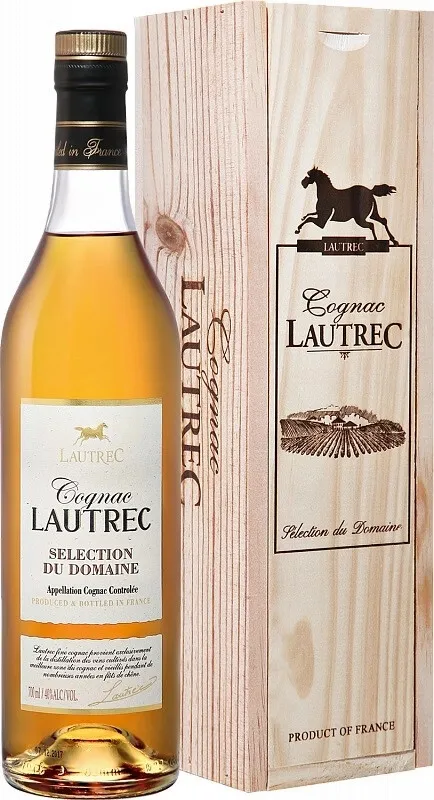 VinoCape Коньяк Lautrec Selection du Domain wooden box