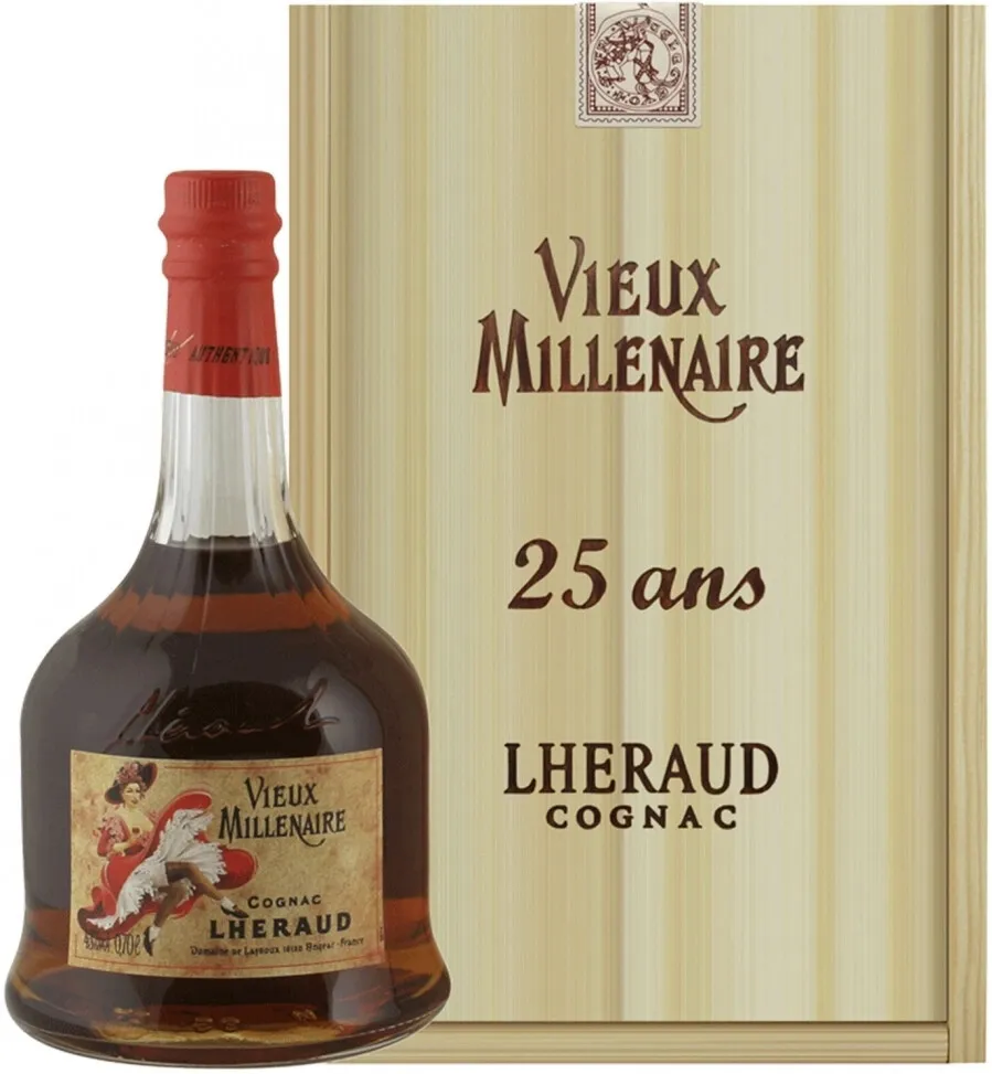 VinoCape Коньяк Lheraud Коньяк Vieux Millenaire wooden box