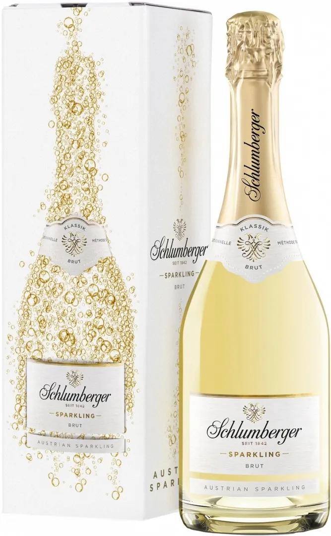 VinoCape Игристое вино Вино Schlumberger, Игристое вино Brut Klassik, в подарочной упаковке