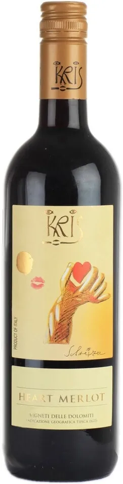 VinoCape Вино Kris, "Heart Merlot", Vigneti delle Dolomiti IGT